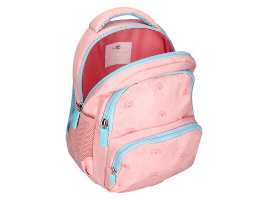 Cartera escolar liderpapel moc hila multibolsillo infantil rainbows rosa 350x110x270 mm