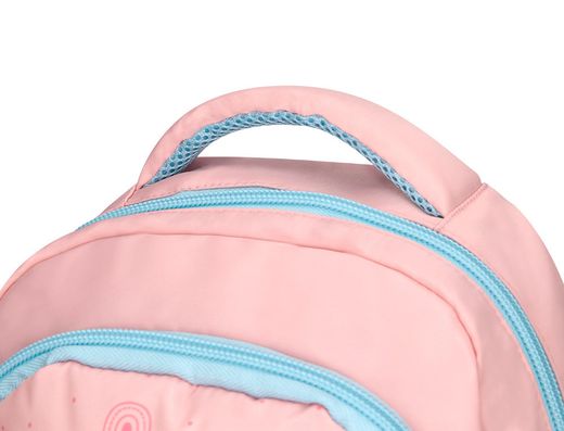 Cartera escolar liderpapel moc hila multibolsillo infantil rainbows rosa 350x110x270 mm