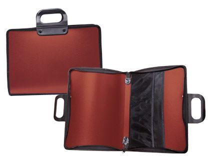 Cartera Portadocumentos Liderpapel Roja con Asa y Cremallera 400X45X300 Mm