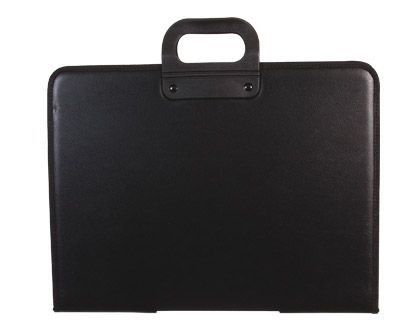 Cartera Portadocumentos Q-Connect Negra con Asa con Cremallera Din A3 420X297 Mm