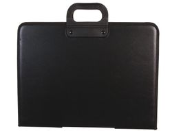 Cartera Portadocumentos Q-Connect Negra con Asa con Cremallera Din A3 420X297 Mm
