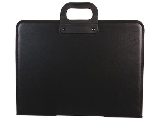 Cartera Portadocumentos Q-Connect Negra con Asa con Cremallera Din A3 420X297 Mm