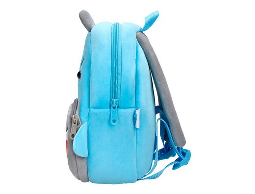 Cartera preescolar liderpapel mochila infantil peluche tiburon 260x100x240 mm