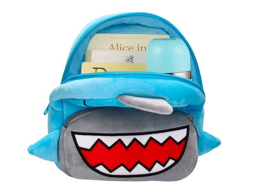 Cartera preescolar liderpapel mochila infantil peluche tiburon 260x100x240 mm