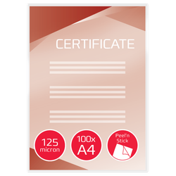 Carteras GBC DIN A4 autoadhesiva (216X303) 2X125 mic. (Caja 100)