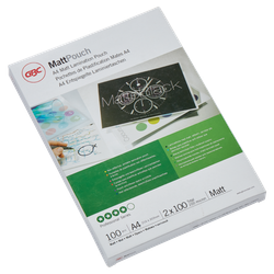 Carteras GBC DIN A4 mate (216X303) 2X100 mic. (Caja 100)