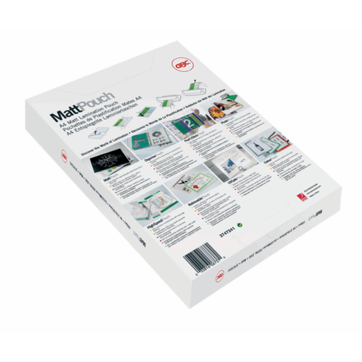 Carteras GBC DIN A4 mate (216X303) 2X125 mic. (Caja 100)