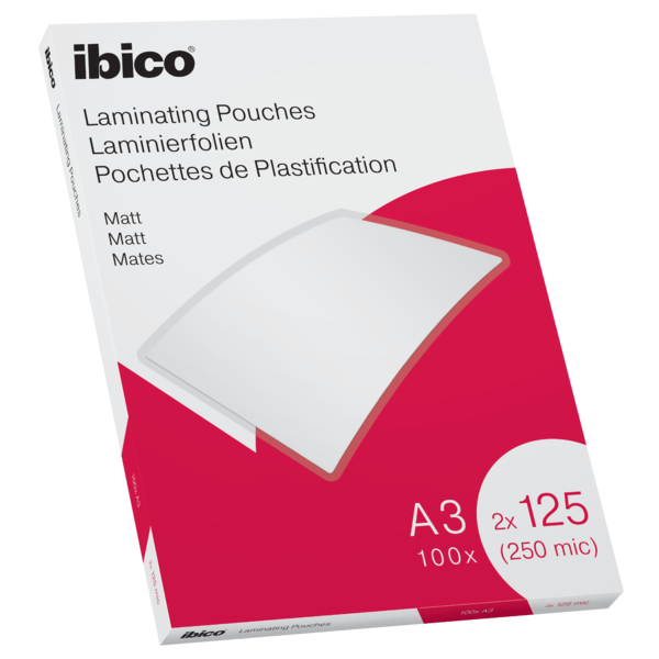 Carteras IBICO DIN A3 mate (303X426) 2x125 mic, (Caja 100)