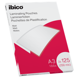 Carteras IBICO DIN A3 mate (303X426) 2x125 mic, (Caja 100)