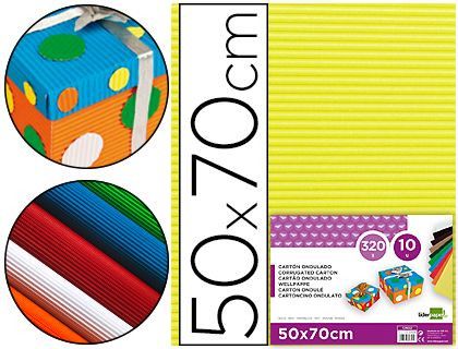 Carton Ondulado Liderpapel 50 X 70Cm 320G/M2 Amarillo