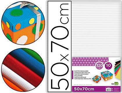 Carton Ondulado Liderpapel 50 X 70Cm 320G/M2 Blanco