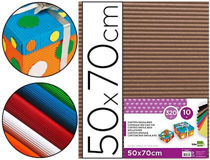 Carton Ondulado Liderpapel 50 X 70Cm 320G/M2 Marron