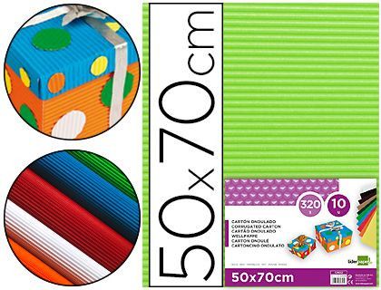Carton Ondulado Liderpapel 50 X 70Cm 320G/M2 Verde Pistacho