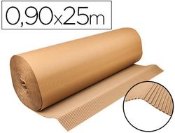 Carton ondulado q-connect 0,90x25 m 250 g/m2 kraft