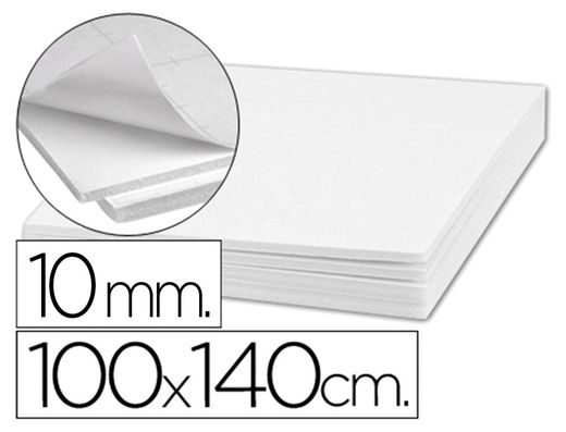 Carton pluma liderpapel blanco doble cara 100x140cm espesor 10 mm