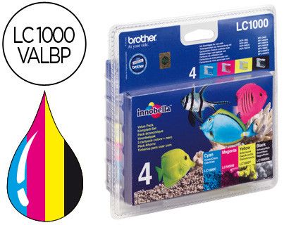 Cartucho Brother Original 1000VALBP multipack 4 colores