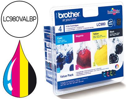Cartucho Brother Original 980VALBP multipack 4 colores