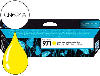 Cartucho de tinta original HP 971 amarillo CN624AE