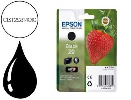 Cartucho Epson inyección negro 5,3ml C13T29814012