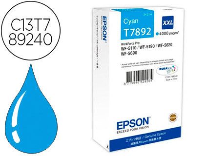 Cartucho Epson original cian C13T789240