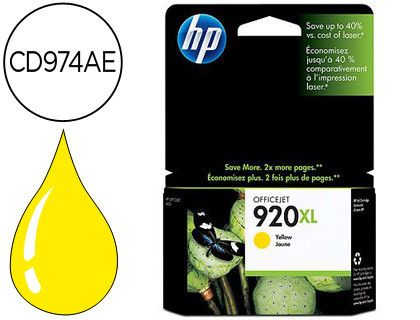 Cartucho HP original amarillo Nº 920XL CD974AE