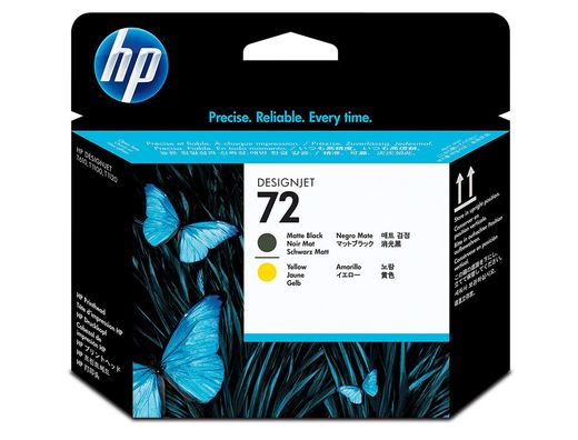 Cartucho HP original C9384A negro mate+amarillo Nº 72