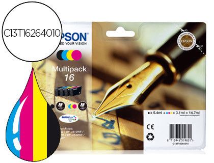 Cartucho inkjet negro/amarillo/cián/magenta C13T16264012