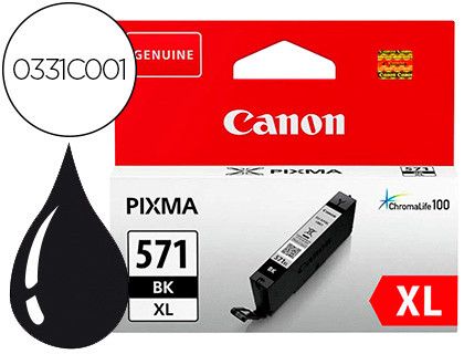 Cartucho inyección negro Canon CLI-571XLBK