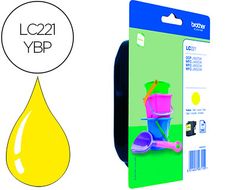 Cartucho tinta Brother amarilla LC221YBP