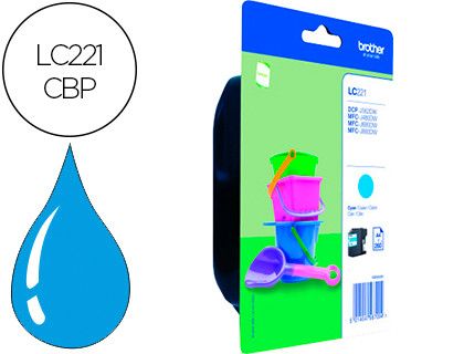 Cartucho tinta Brother azul LC221CBP