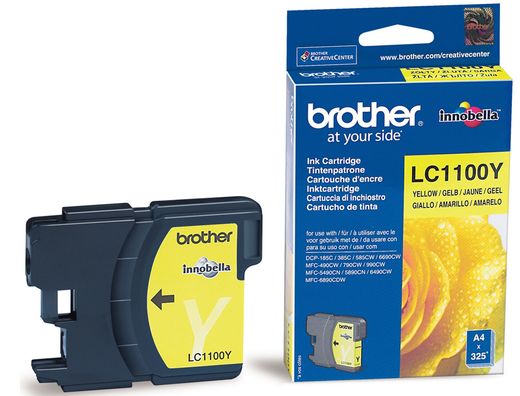 Cartucho tinta Brother original amarillo LC1100Y