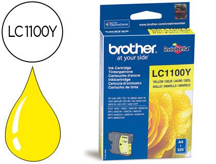 Cartucho tinta Brother original amarillo LC1100Y