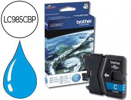 Cartucho tinta Brother original cian LC985CBP