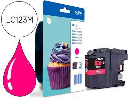 Cartucho tinta Brother original magenta LC123MBP