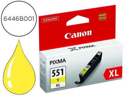 Cartucho tinta Canon original amarillo CLI-551XL