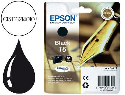Cartucho tinta Epson original negro C13T16214010