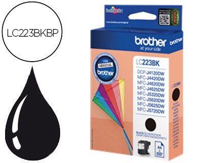 Cartucho tinta original Brother LC223BKBP negro