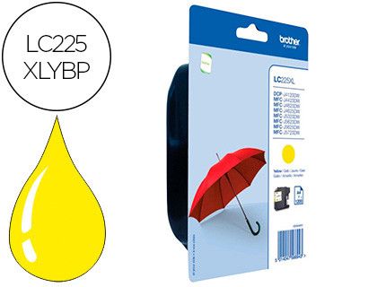 Cartucho tinta original Brother LC225XL Amarillo