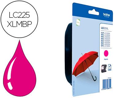 Cartucho tinta original Brother LC225XLMBP magenta