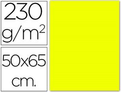 Cartulina Fluorescente Amarilla 50X65 Cm