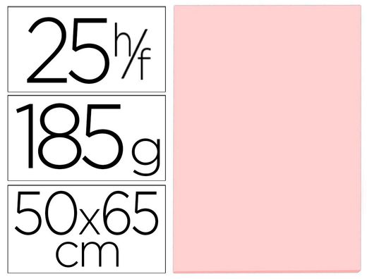 Cartulina Guarro Rosa -50X65 Cm -185 Gr