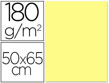 Cartulina Liderpapel 50X65 180 Gr Amarillo Medio Paquete de 25