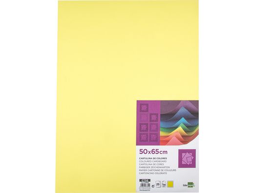 Cartulina Liderpapel 50X65 180 Gr Amarillo Medio Paquete de 25