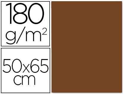 Cartulina Liderpapel 50X65 180 Gr Marron Escolar Paquete de 25