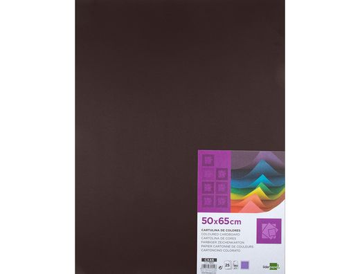 Cartulina Liderpapel 50X65 180 Gr Marron Paquete de 25