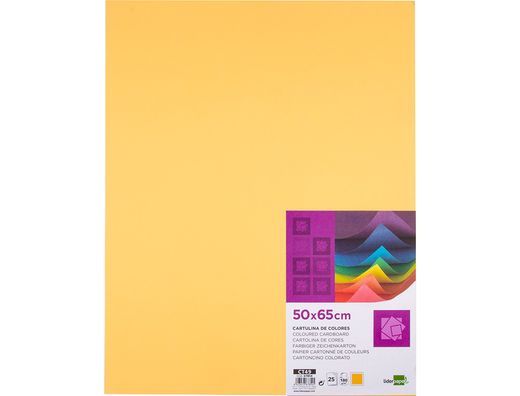 Cartulina Liderpapel 50X65 180 Gr Oro Paquete de 25
