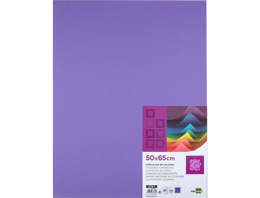Cartulina Liderpapel 50X65 180 Gr Purpura Paquete de 25