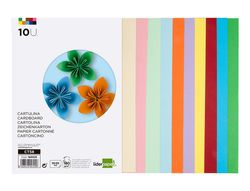 Cartulina liderpapel 50x65 cm 180g/m2 10 colores surtidos paquete de 10 hojas
