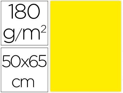 Cartulina Liderpapel 50X65 cm 180G/M2 Amarillo Limon Paquete de 25
