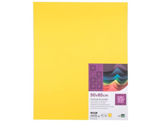 Cartulina Liderpapel 50X65 cm 180G/M2 Amarillo Limon Paquete de 25